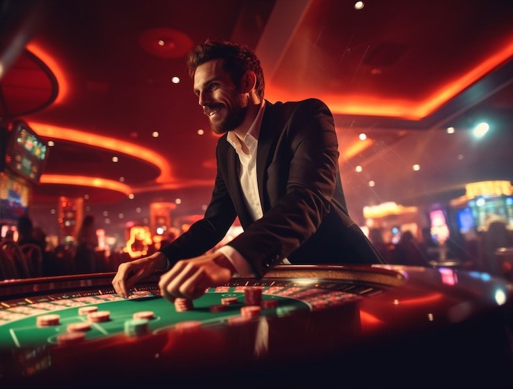 Pengguna sedang menikmati permainan casino live online dengan antarmuka ramah pengguna